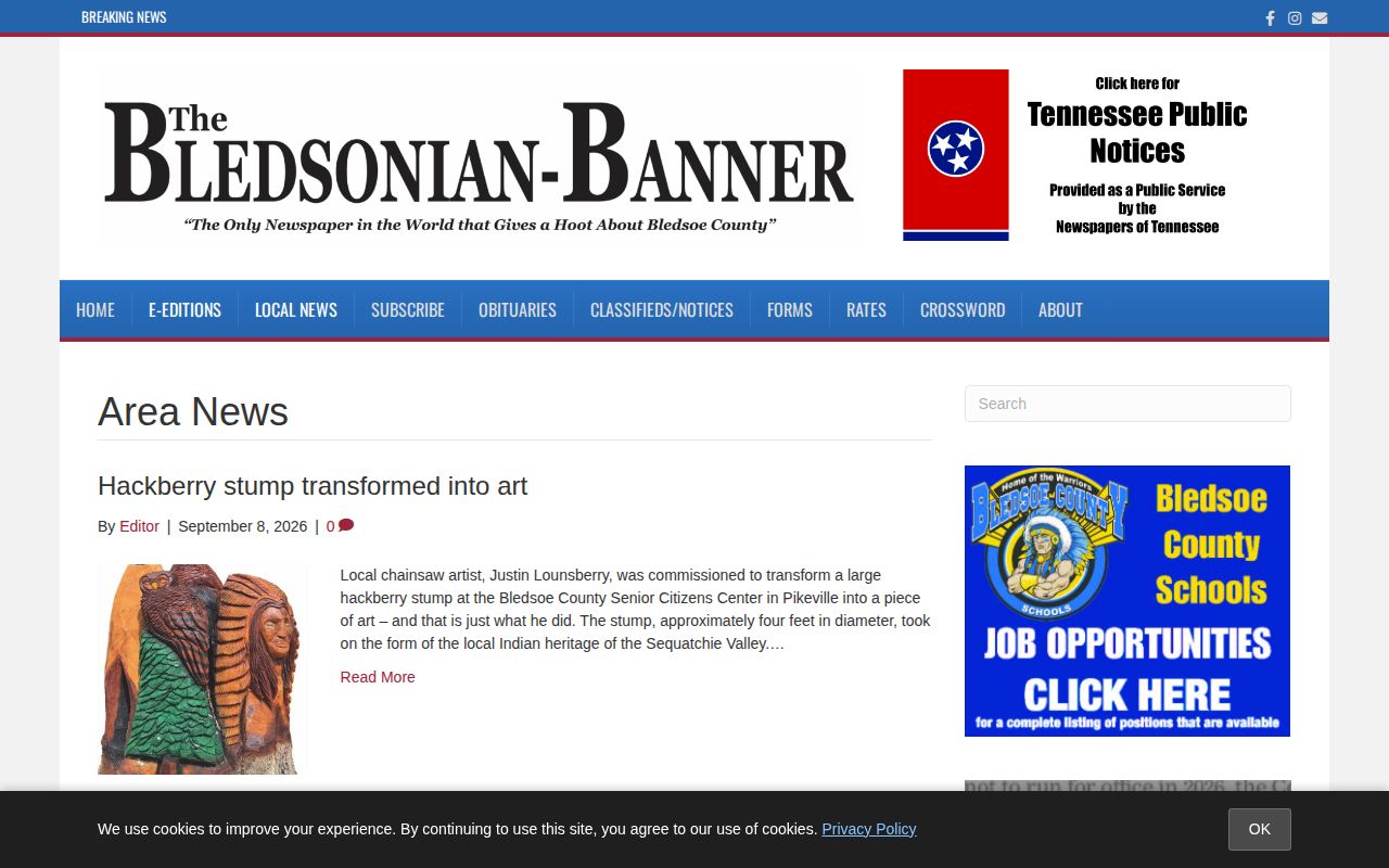 Bledsonian-Banner multi-day Bledsoe County arrest news archive