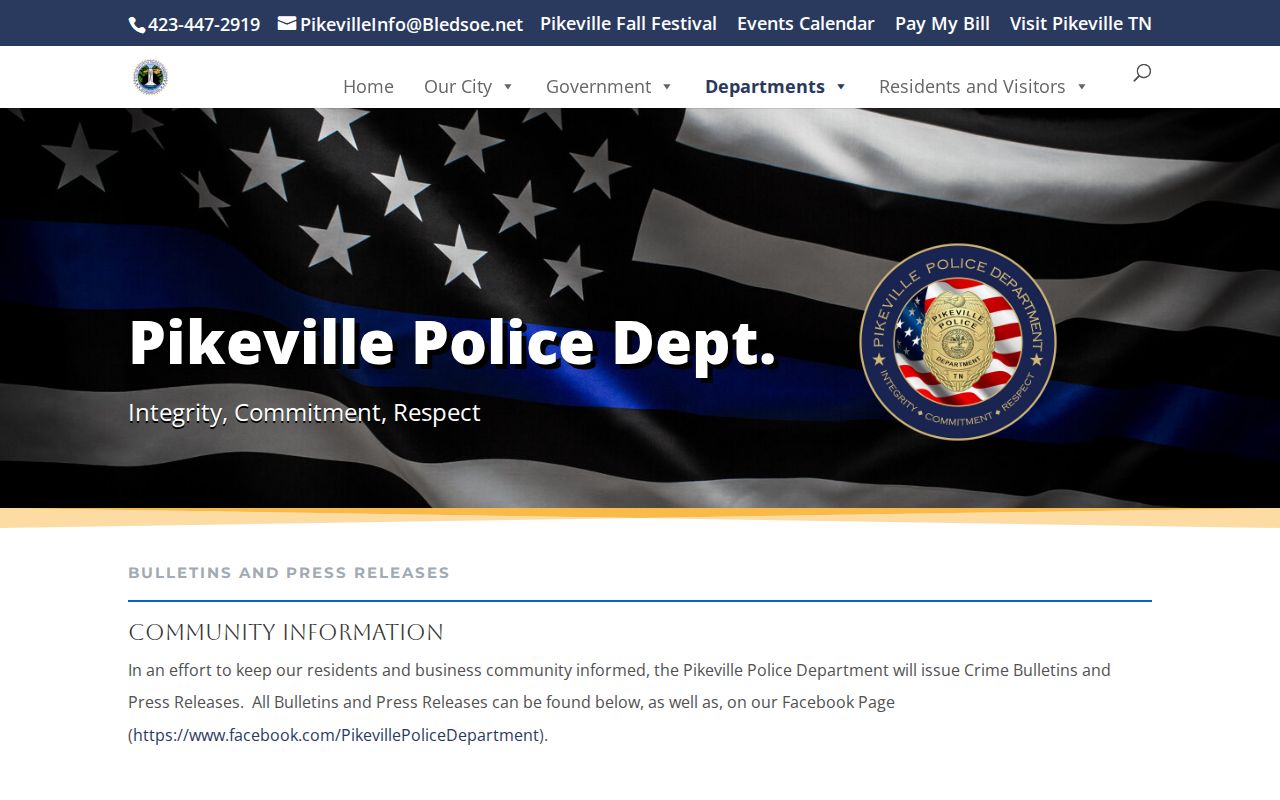 Pikeville Police bulletins relevant to Bledsoe County arrests